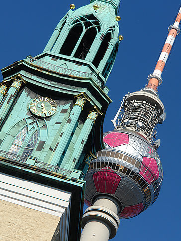 Foto Fernsehturm und Marienkirche - Berlin