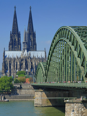 Foto Hohenzollernbrücke am Kölner Dom - Köln