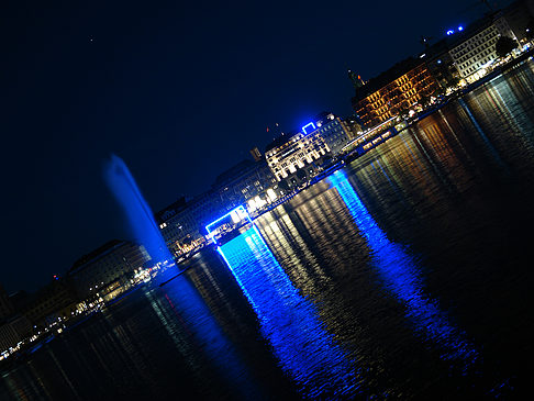 Binnenalster bei Nacht Foto 